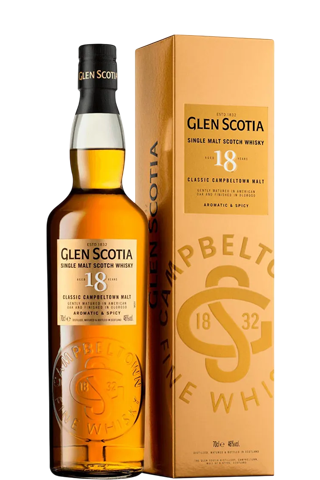 Glen Scotia Aged 18 Years Single Malt 46% 0,7л (к/кор)