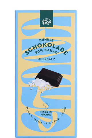 Schokolade 80% Kakao Meersalz 100г