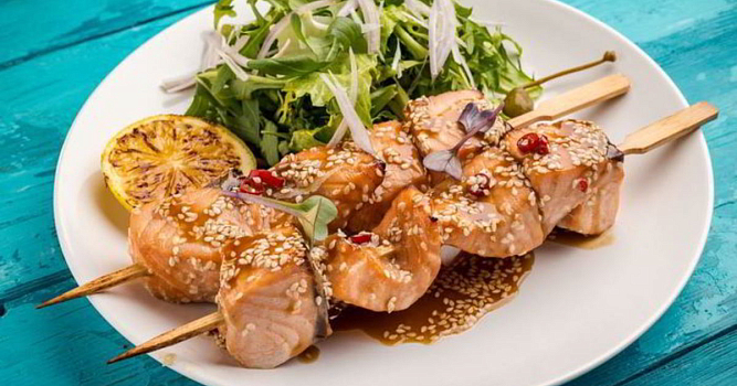 Шашлык из лосося