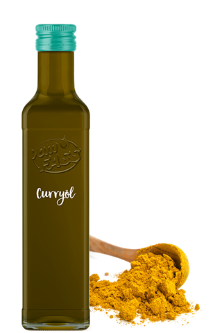 Curry oil, sunflower seed oil with curry extract