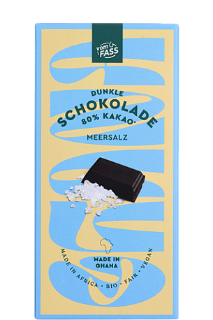Schokolade 80% Kakao Meersalz 100г